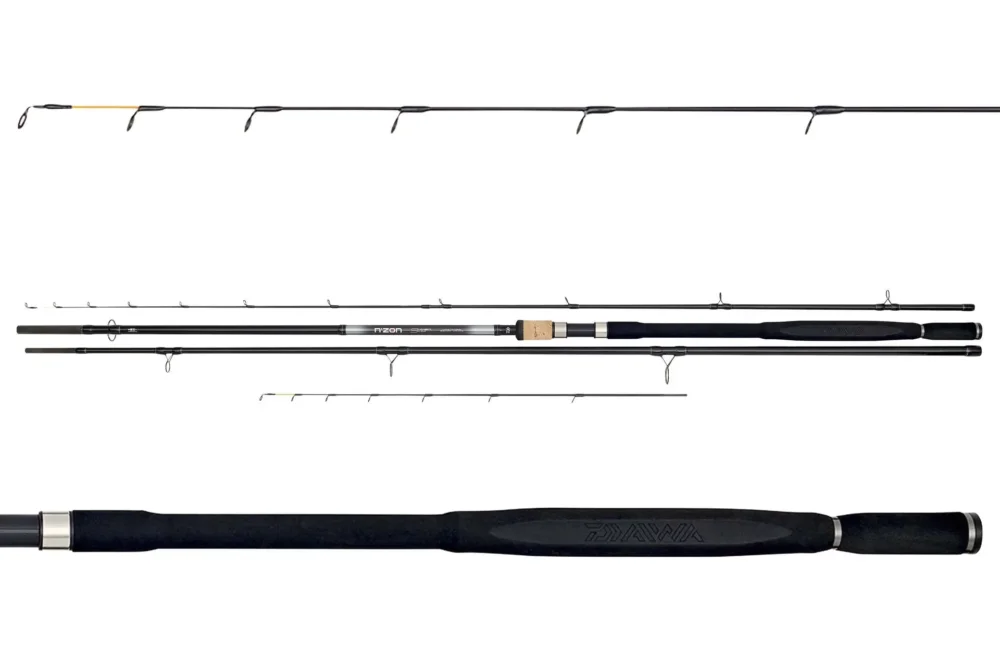 Jetzt Kaufen DAIWA N‘Zon Super Slim Power Feeder 1203PQ 3+2tlg -150g 3.66m Feed